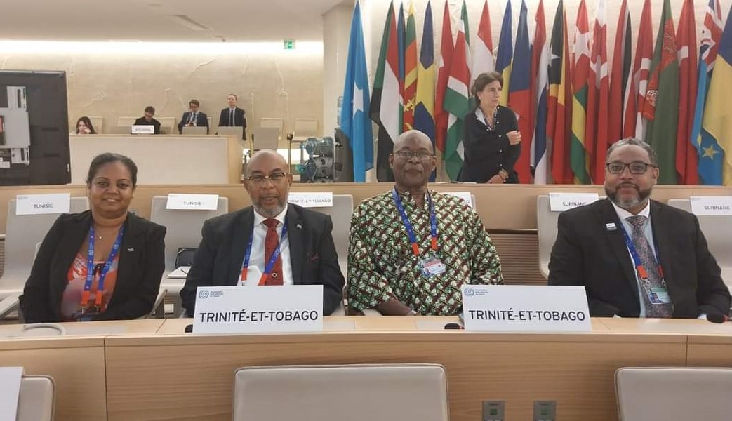 (L-R) Rosa-Mae Whittier [Director, International Affairs Unit, Ministry of Labour], Minister Stephen Mc Clashie MP [Minister of Labour], Michael Anisette [NATUC], Ronald Ramlogan [CEO, ECA]